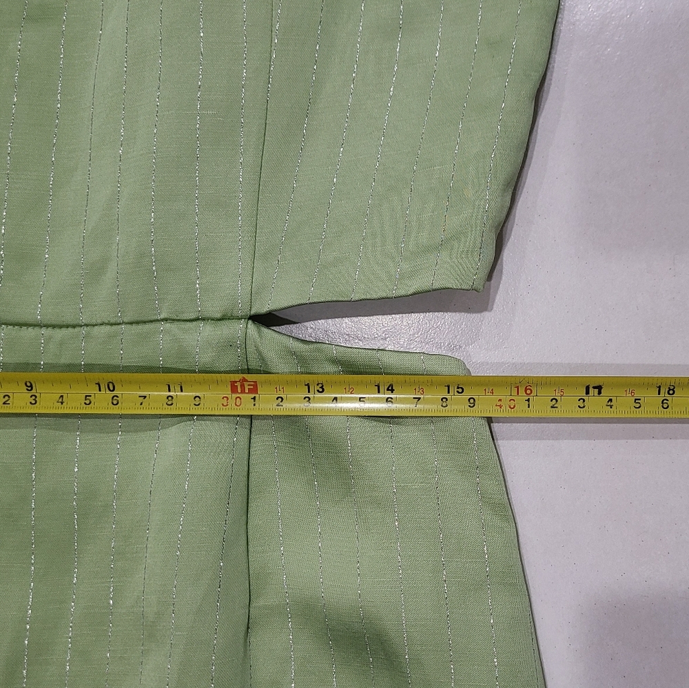 SANDRO Abby Sleeveless Midi Dress Cut-Out Metallic Pinstripe Sz 40 US 8 NWT - Picture 14 of 16